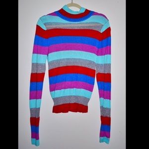 UO Multi stripe Mock Neck Sweater